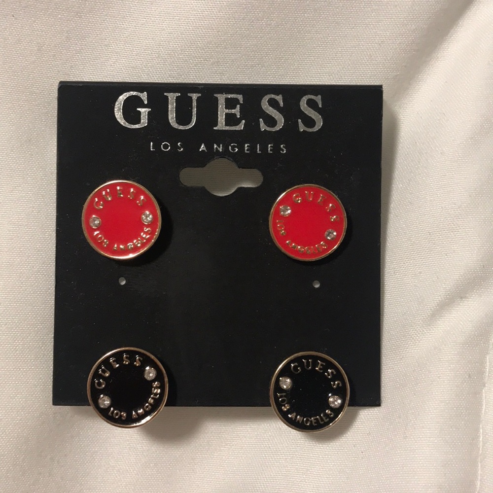 GUESS Red & Black Earrings (2-Pairs)